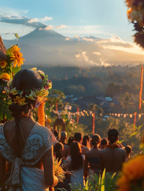 Celebración del día Nyepi en Indonesia