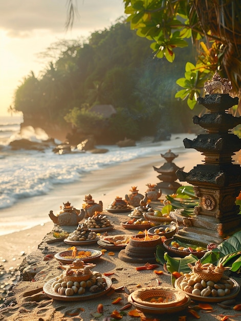 Celebración del día Nyepi en Indonesia