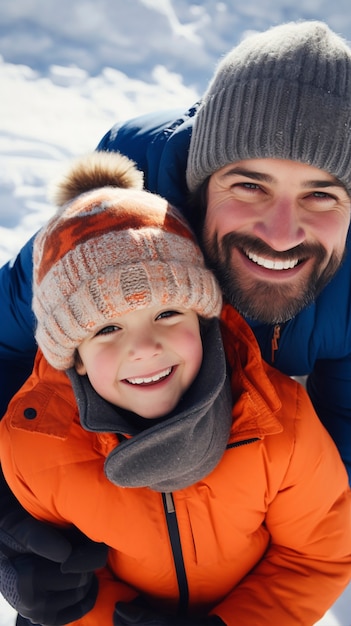 Foto gratuita celebración del día de los padres con el niño