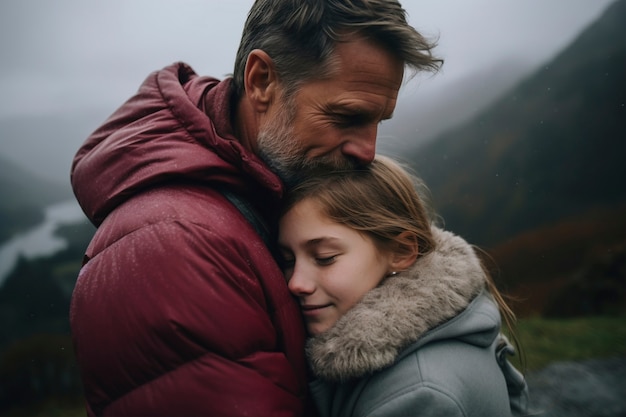 Celebración del día de los padres con el niño