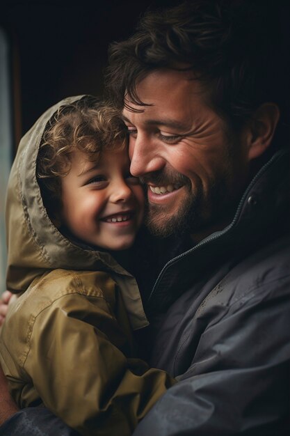 Celebración del día de los padres con el niño