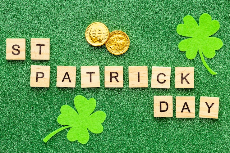 Foto gratuito celebración del día de san patricio vista superior