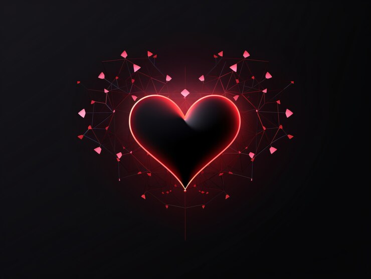 Foto gratuito celebración del día de san valentín en estilo oscuro