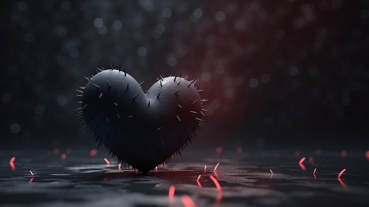 Foto gratuito celebración del día de san valentín en estilo oscuro