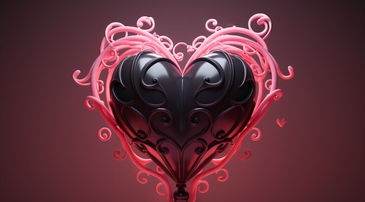Foto gratuito celebración del día de san valentín en estilo oscuro