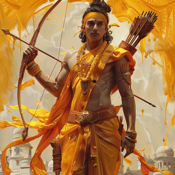 Foto gratuito celebración fantástica de rama navami