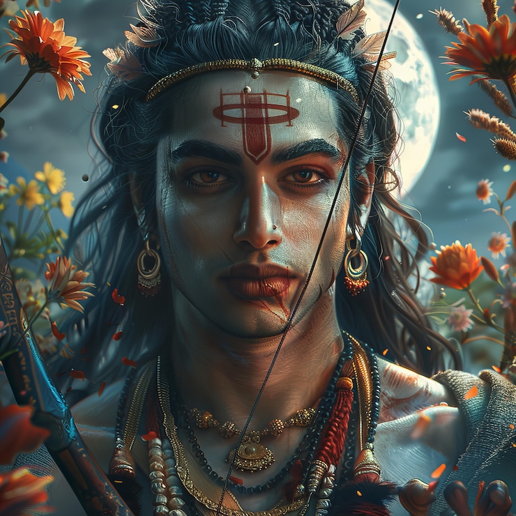 Foto gratuito celebración fantástica de rama navami