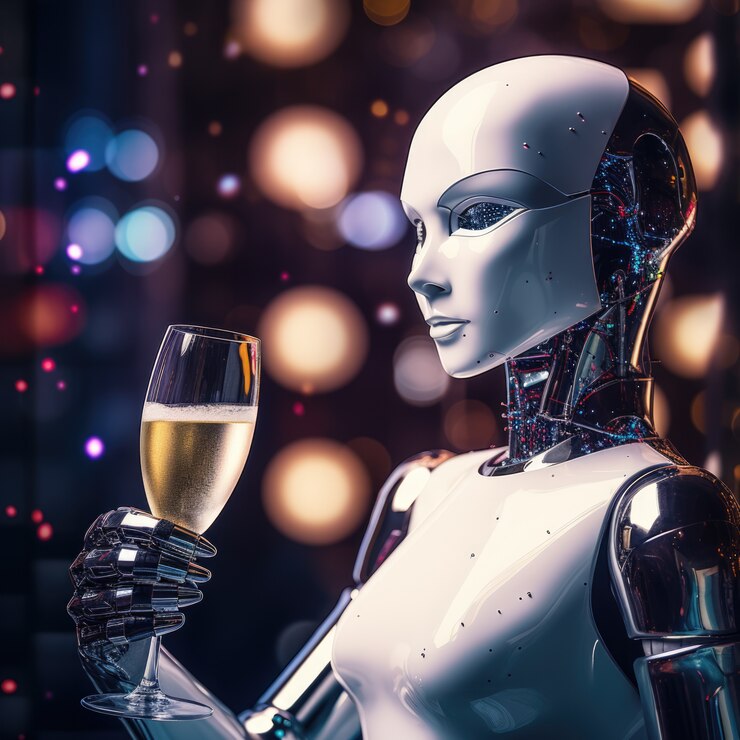Foto gratuito celebración futurista de la víspera de año nuevo