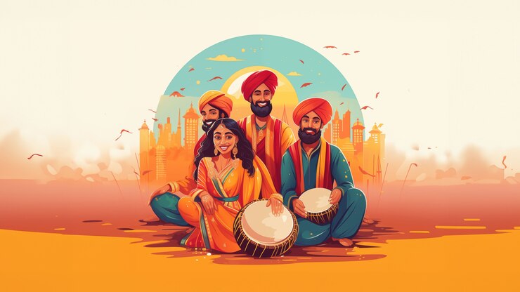 Foto gratuito celebración de lohri en la india