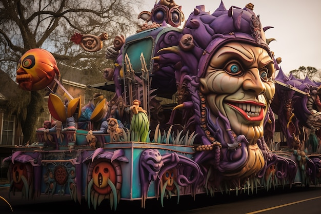 Foto gratuita celebración del mardi gras en nueva orleans