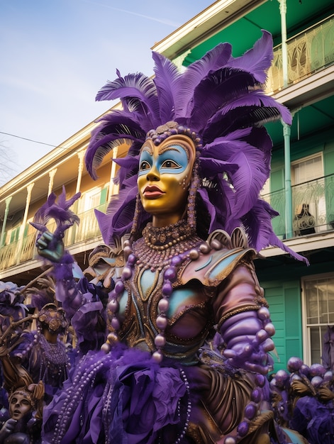 Celebración del Mardi Gras en Nueva Orleans