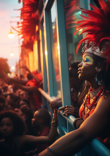 Foto gratuita celebración del mardi gras en nueva orleans