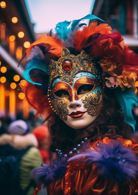 Celebración del Mardi Gras en Nueva Orleans