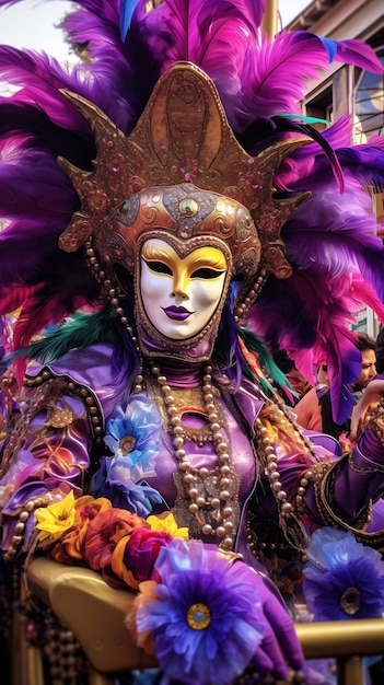 Celebración del Mardi Gras en Nueva Orleans