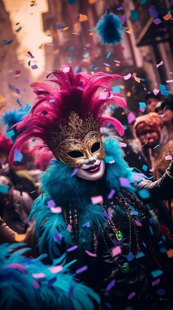 Foto gratuita celebración del mardi gras en nueva orleans