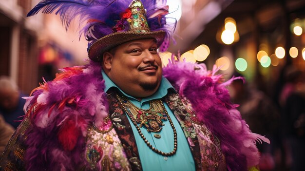 Celebración del Mardi Gras en Nueva Orleans