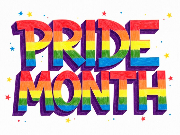 Foto gratuito celebración del mes del orgullo con los colores del arco iris