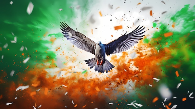 Foto gratuita celebración nacional del día de la república de la india en estilo 3d