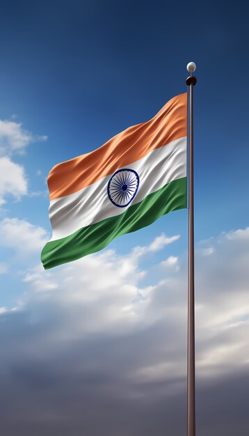 Celebración nacional del Día de la República de la India en estilo 3D