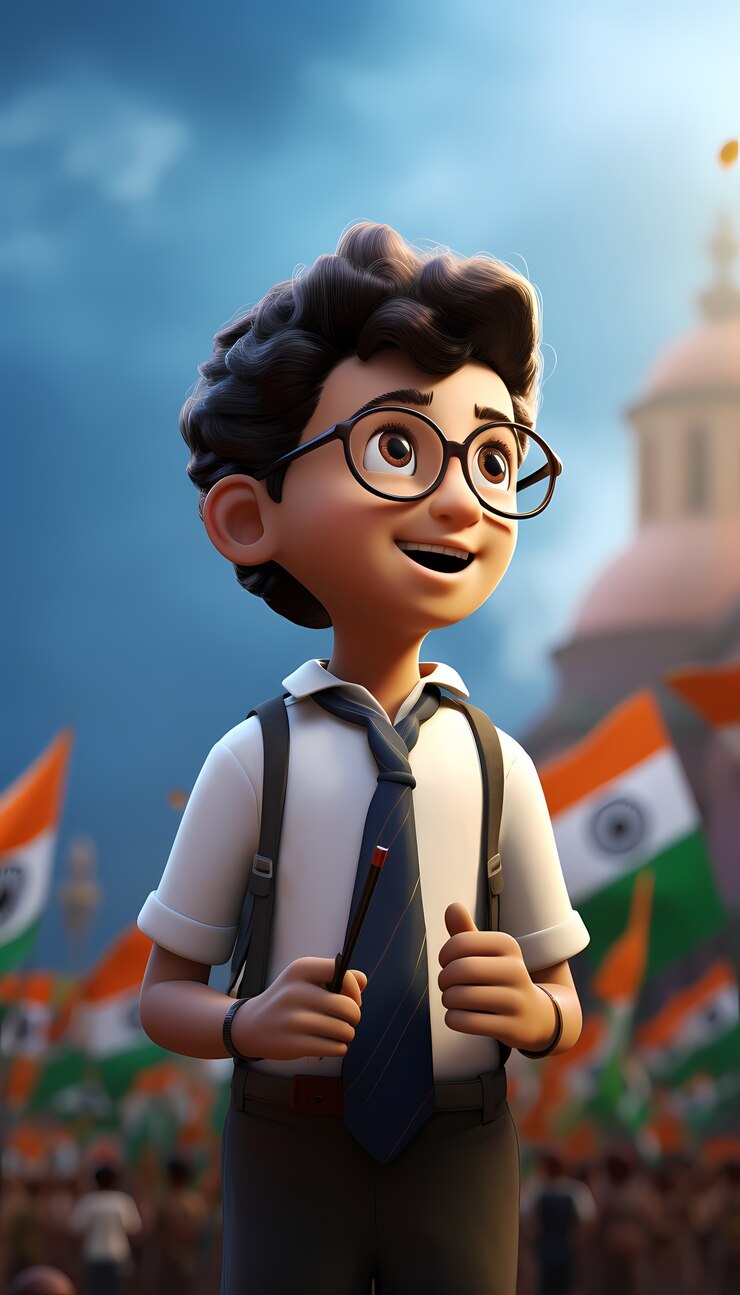 Foto gratuito celebración nacional del día de la república de la india en estilo 3d