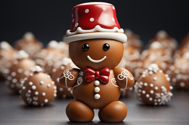 Celebración de Navidad con pan de jengibre