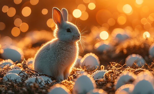 Celebración de Pascua con el conejo de ensueño.