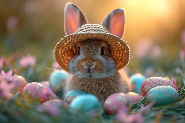 Celebración de Pascua con el conejo de ensueño.