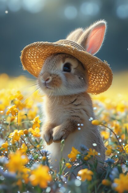 Celebración de Pascua con el conejo de ensueño.