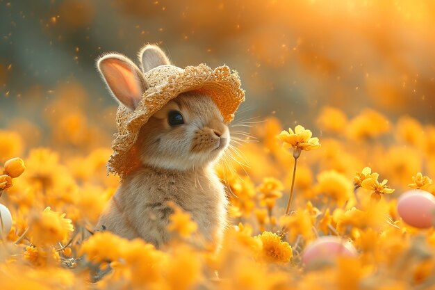 Celebración de Pascua con el conejo de ensueño.