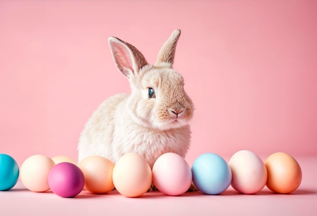 Foto gratuita celebración de pascua con el conejo lindo