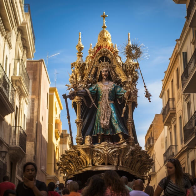 Celebración de semana santa colores vivos