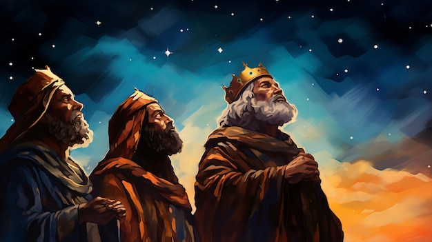 Foto gratuita la celebración de los tres reyes sabios