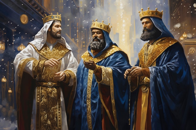 Foto gratuita la celebración de los tres reyes sabios