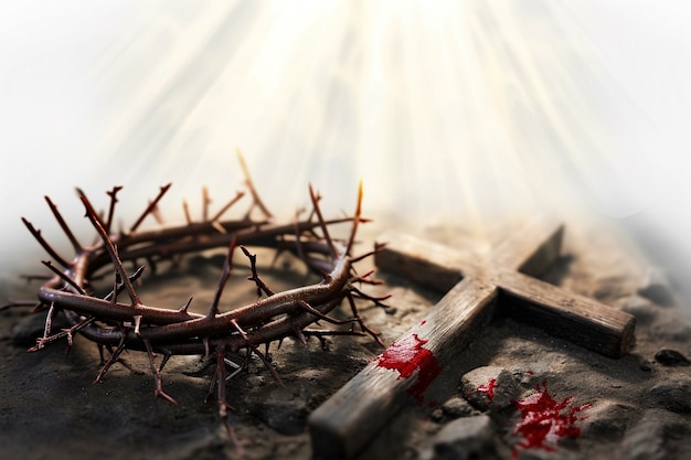 Foto gratuita celebración del viernes santo con la corona de espinas