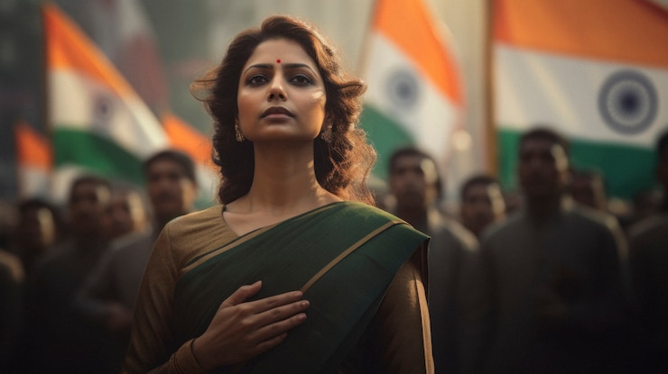 Foto gratuito celebrando el día de la república india
