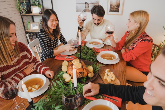 Cena de navidad en casa