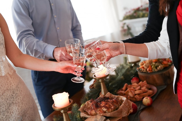 Cena de navidad con la familia