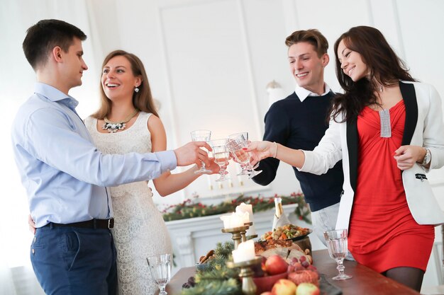 Cena de navidad con la familia