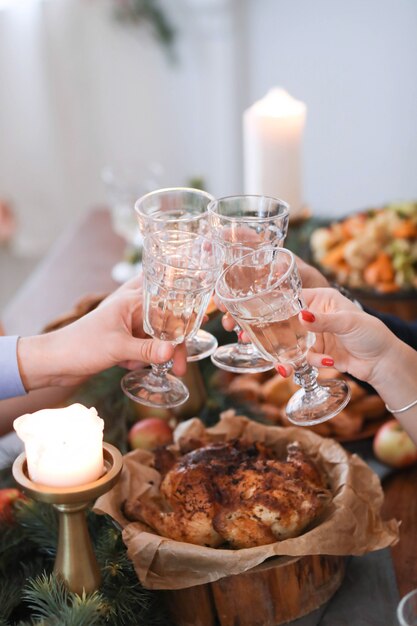 Cena de navidad con la familia