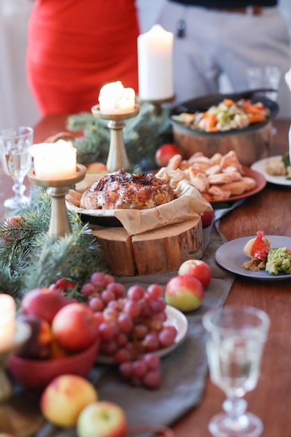 Cena de navidad con la familia