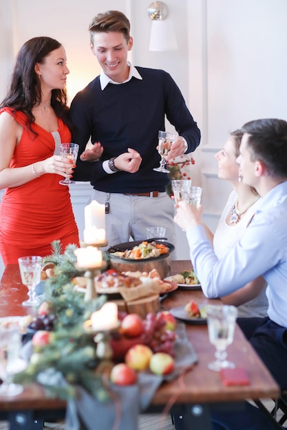 Cena de navidad con la familia