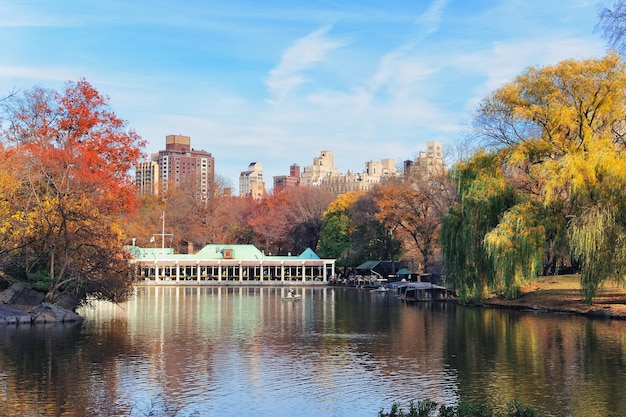 Central Park de la ciudad de Nueva York en otoño