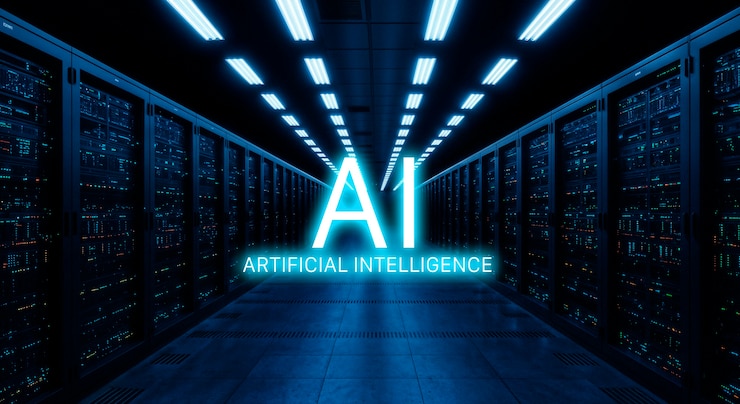 Foto gratuito centro de datos de ia e inteligencia artificial