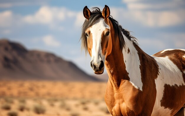 De cerca en el caballo en el postre