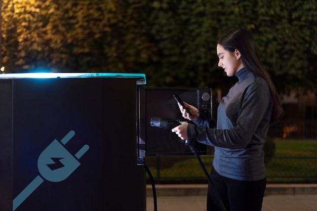 Foto gratuita cerca de coche eléctrico en francia