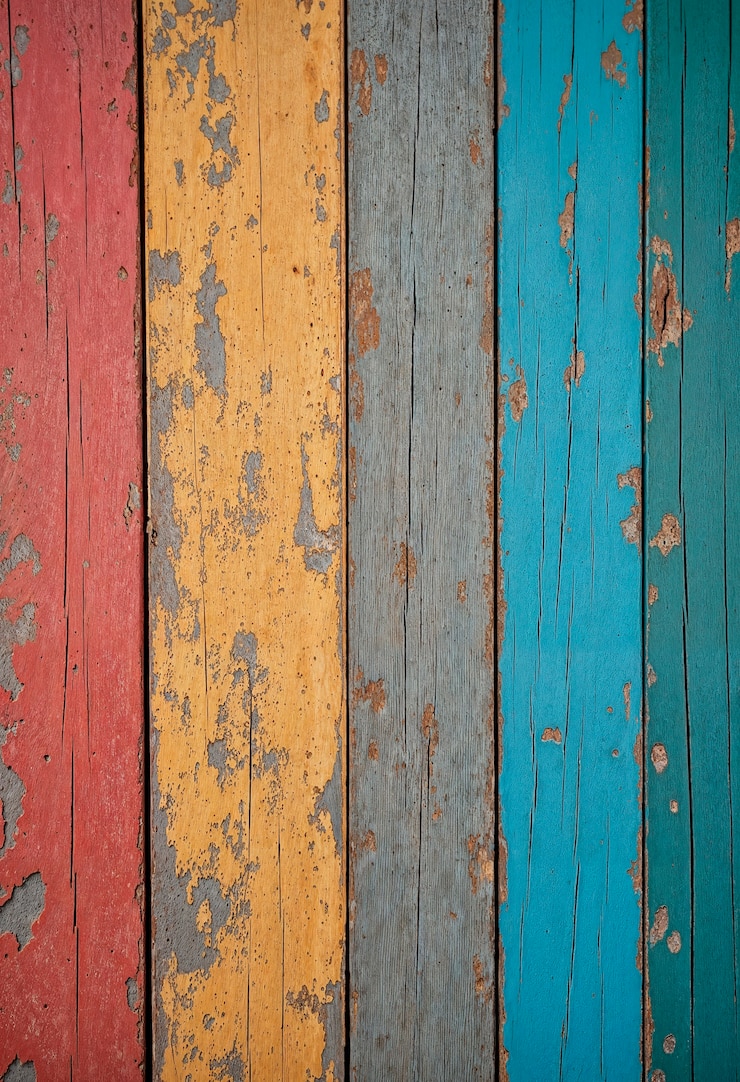 Foto gratuito cerca en el colorido detalle de la textura desgastada