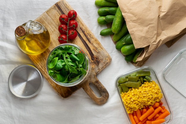 De cerca la deliciosa preparación de comidas