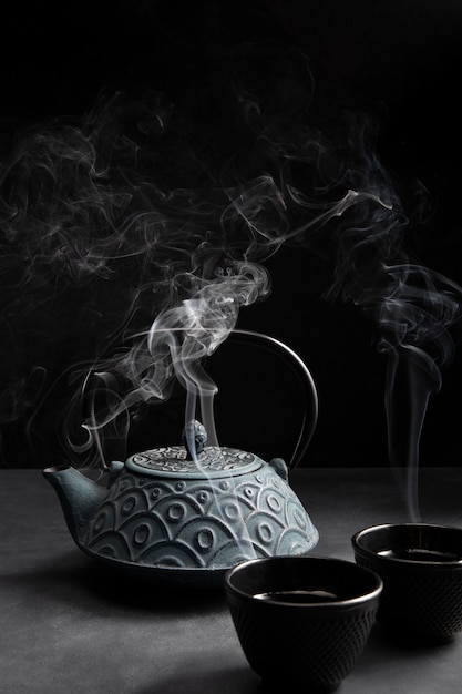 Cerca de un delicioso té asiático
