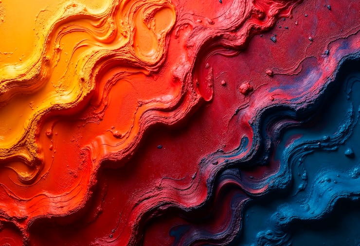 Foto gratuito cerca en el detalle de la textura de la pintura colorida