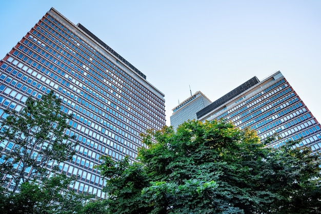 Cerca del edificio Prudential en Boston.